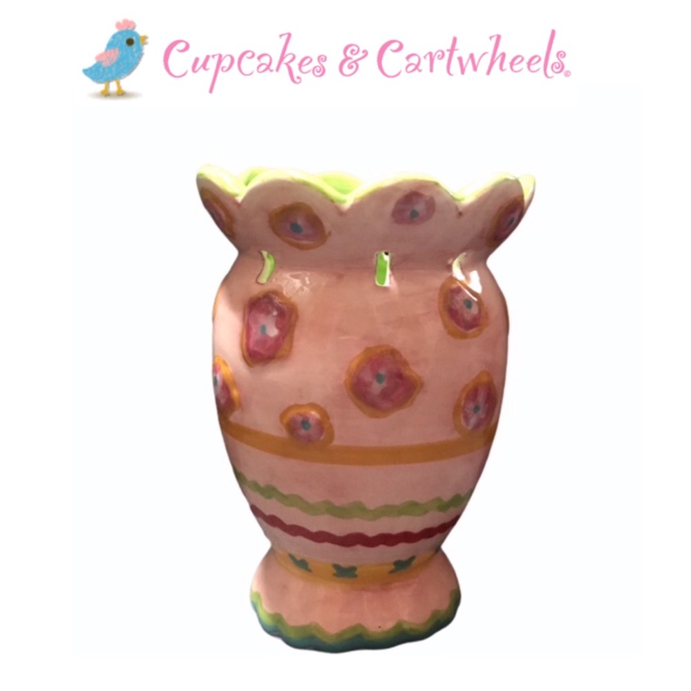 Cupcakes & Cartwheels Vintage Vase